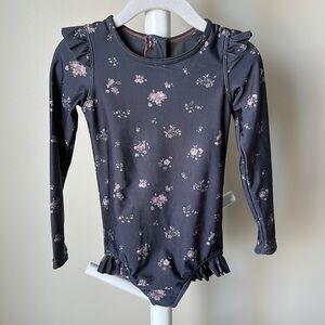 Jamie Kay Petite Fleur Lava Smoke One Piece Long Sleeve Lily Bathing Suit